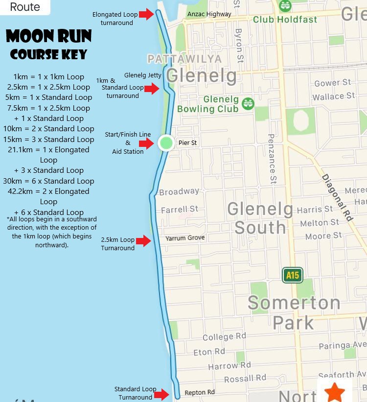 Course Map Moon Run 2021 